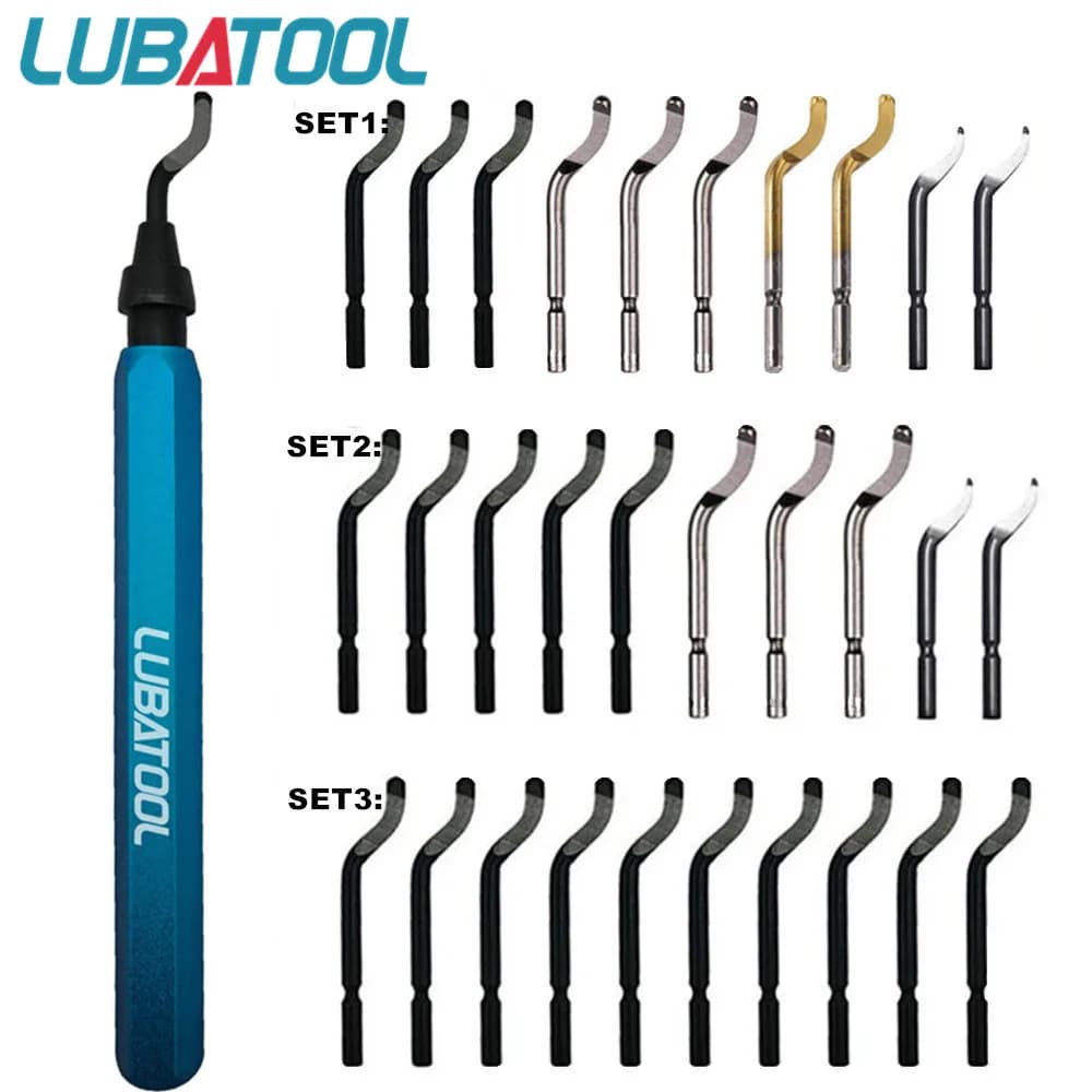 Burr Cutter Trimming Knife Scraper Deburring Tool HSS Steel Blade Remover Deburr Tube Reamer Kit Metal Resin Plastic Wood 3D DIY