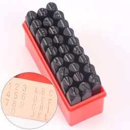 QJH Number Stamp (0-9) Letter Stamp Set (A-Z) Punch Perfect for Imprinting Metal Stamping Kit, Plastic, Wood, Leather 2-12.5MM