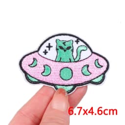 Cartoon Embroidered Patches Iron On Patches For Clothing Thermoadhesive Patches On Clothes DIY Cute Cat Patch Jacket Applique