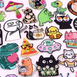 Cartoon Embroidered Patches Iron On Patches For Clothing Thermoadhesive Patches On Clothes DIY Cute Cat Patch Jacket Applique