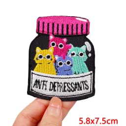 Cartoon Embroidered Patches Iron On Patches For Clothing Thermoadhesive Patches On Clothes DIY Cute Cat Patch Jacket Applique