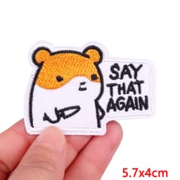 Animal Frog Duck Cat Embroidered Patches For Clothing Thermoadhesive Patches DIY Iron On Patches On Clothes Sticker Jacket Badge