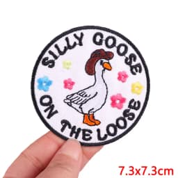 Animal Frog Duck Cat Embroidered Patches For Clothing Thermoadhesive Patches DIY Iron On Patches On Clothes Sticker Jacket Badge