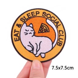 Animal Frog Duck Cat Embroidered Patches For Clothing Thermoadhesive Patches DIY Iron On Patches On Clothes Sticker Jacket Badge