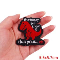 Animal Frog Duck Cat Embroidered Patches For Clothing Thermoadhesive Patches DIY Iron On Patches On Clothes Sticker Jacket Badge