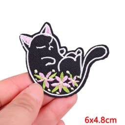 Animal Frog Duck Cat Embroidered Patches For Clothing Thermoadhesive Patches DIY Iron On Patches On Clothes Sticker Jacket Badge