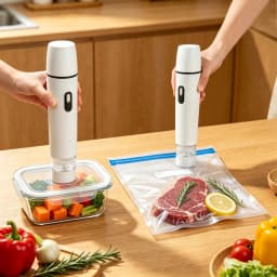 Electric Vacuum Sealer Pump Handheld Air Pump for Food Fresh-Keeping Home Portable Rechargeable Automatic Sealing Machine