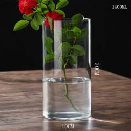 New Transparent Glass Hydroponic Vase Modern Cylinder Flower Centerpiece Clear Vases Use for Floral Wedding Home Decoration