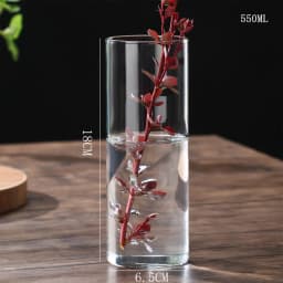 New Transparent Glass Hydroponic Vase Modern Cylinder Flower Centerpiece Clear Vases Use for Floral Wedding Home Decoration