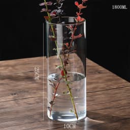 New Transparent Glass Hydroponic Vase Modern Cylinder Flower Centerpiece Clear Vases Use for Floral Wedding Home Decoration