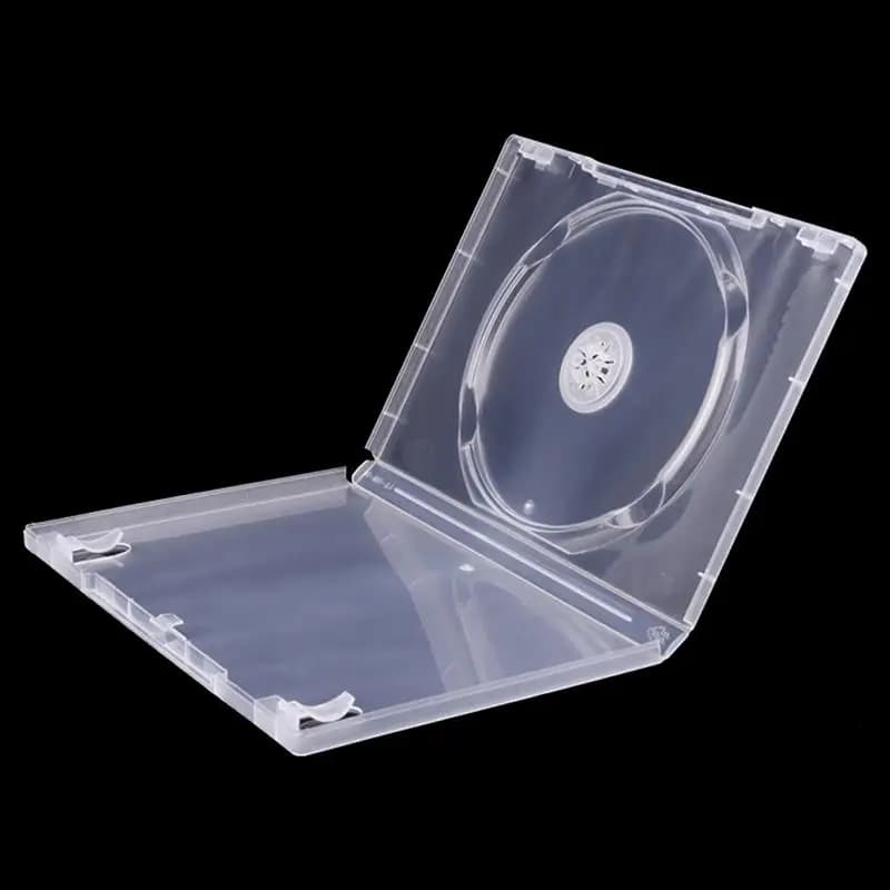 1PCS CD Storage Box Transparent DVD Case CD Package Portable for Home Cinema - Single Disc