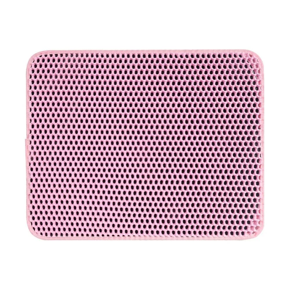 1PCS Cat Litter Mat 2-Layer Design Premium Sand Trapping Technology Waterproof Base Non-Slip Pet Floor Protector for Indoor Cats