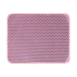 1PCS Cat Litter Mat 2-Layer Design Premium Sand Trapping Technology Waterproof Base Non-Slip Pet Floor Protector for Indoor Cats