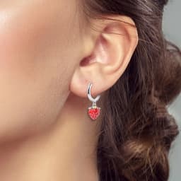 925 Sterling Silver Earrings Women Delicious Strawberry Drop Earring For Anniversary Wedding Jewelry Gifts