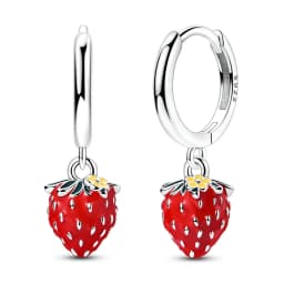 925 Sterling Silver Earrings Women Delicious Strawberry Drop Earring For Anniversary Wedding Jewelry Gifts