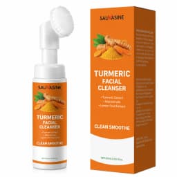 1/3/5pcs Turmeric Foaming Facial Cleanser, Face Wash with Turmeric Extract Niacinamide & Lemon Fruit Extract, Gently Removes Dir