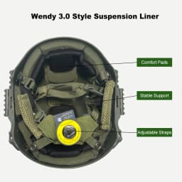 Wendy's Helmet 3.0 Thickened Tactical Airgun Safety Ballistic Helmet Adjustable Outdoor Hunting CS Sports Bike Equipment