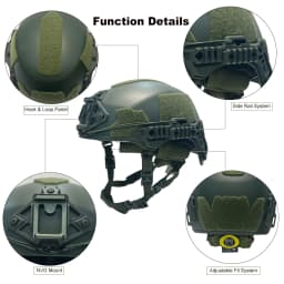 Wendy's Helmet 3.0 Thickened Tactical Airgun Safety Ballistic Helmet Adjustable Outdoor Hunting CS Sports Bike Equipment