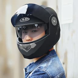 AD Factory Wholesale Fashion LED Intelligence Taillights Motorcycle Helmet Dual Mirror Riding Full Helmet for Safe Travel Hat