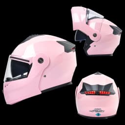 AD Factory Wholesale Fashion LED Intelligence Taillights Motorcycle Helmet Dual Mirror Riding Full Helmet for Safe Travel Hat