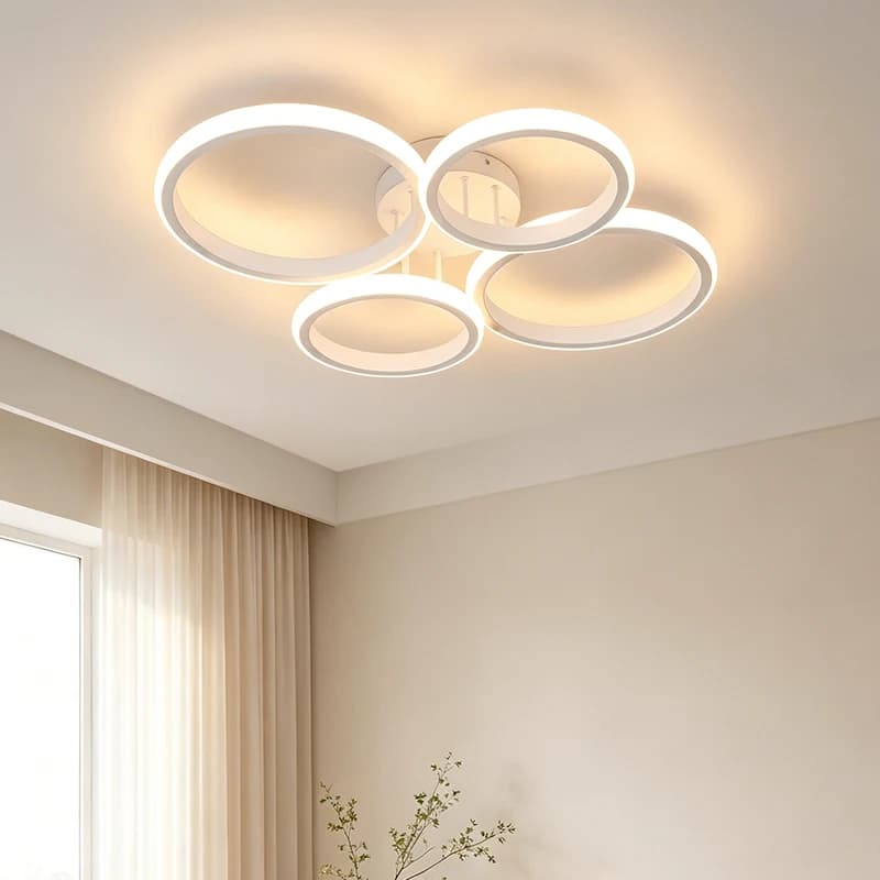 LED Ceiling Lights 48w Modern Chandelier Three Colors Lamp Minimalist Lamps For Bedroom Light Surface Installation Dining Room