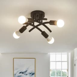 Retro-Style Wrought Iron Pipe Pendant Light, Industrial Art Pendant Lamp for Modern Living Room and Bedroom Lighting Decor