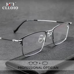 CLLOIO Ultralight Business Men Glasses Reading Glasses Anti Blue Light Myopia Prescription Glasses Hyperopia Optical Eyeglasses
