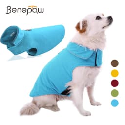 Benepaw Windproof  Warm Fleece Pet Clothing For Small Medium Large Dogs Winter Reflective Leash Hole Puppy Dog Clothes Jacket