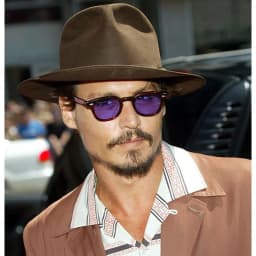 Fashion Johnny Depp Small Style Round Sunglasses Mens Womens Clear Tinted Lens Brand Design Party Show Sun Glasses Oculos De Sol