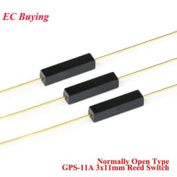 100Pcs/1pc GPS-11A 3x11mm Plastic Reed Switch 11mm Anti-Interference Normally Open Magnetic Control Switch NO Electronic