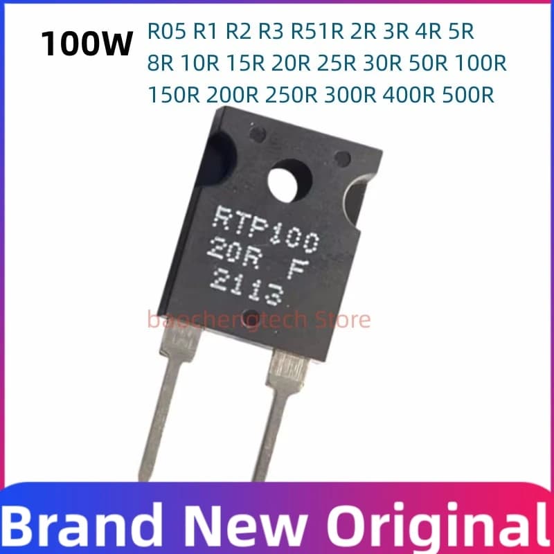 100WATT 5R 10R 15R 75R 100R 250R Thick Film Non-Inductive Resistor 0.05ohms to 50Kohms High-Power TO247 Substitute MP9100-1%
