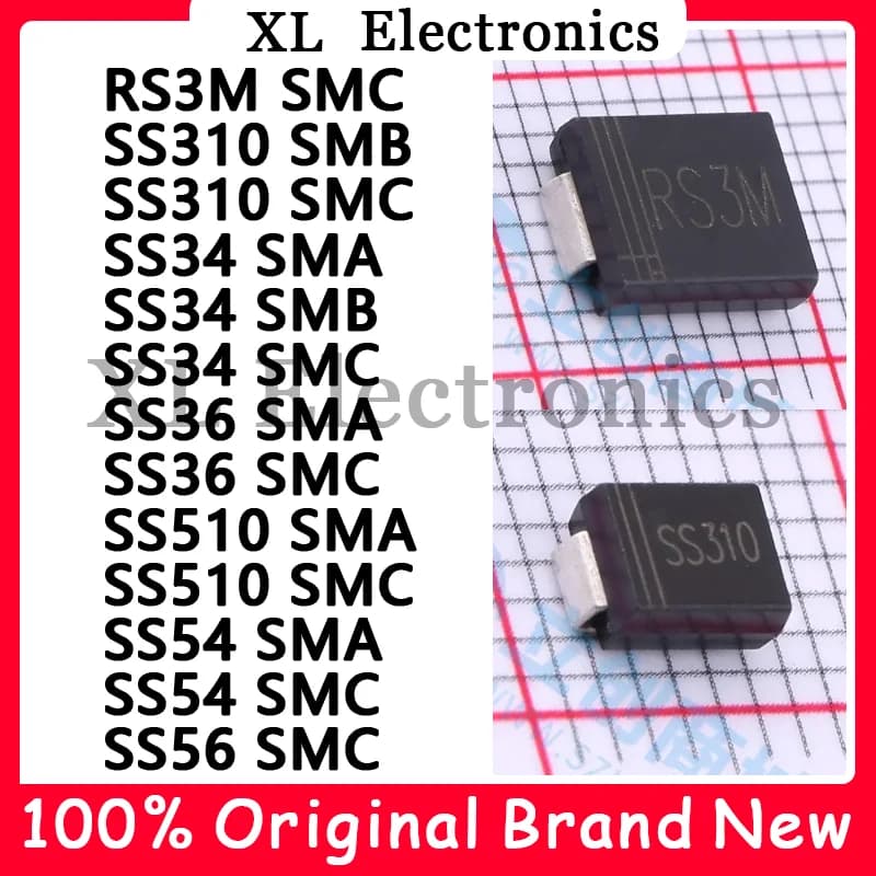 20Pcs/lot RS3M SMC SS310 SMB SS310 SMC SS34 SS34 SS34 SMC SS36 SMA SS36 SMC SS510 SS510 SS54 SMC SS56 SMC New Original