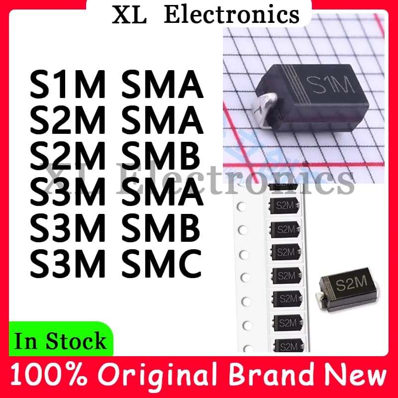 100Pcs/lot S1M SMA S2M SMA S2M SMB S3M SMA S3M SMB S3M SMC New Original