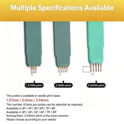 2.54/2.00/1.27mm Pitch Handheld Programming Pogo Pin, 3/4/5/6/7/8P Test Pin Programming Test Probe