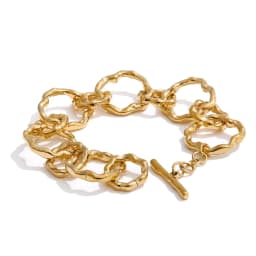 Yhpup High Quality Stainless Steel Handmade Chain Bracelet Bangle Waterproof Texture Toggle-Clasps Wrist Jewelry Exclusive Gift