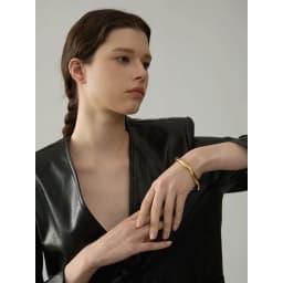 Yhpup 60mm Polished Textured Waterproof Stainless Steel Big Bracelet Bangle Statement Glossy Minimalist Jewelry High Quality