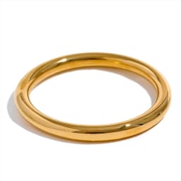 Yhpup 60mm Polished Textured Waterproof Stainless Steel Big Bracelet Bangle Statement Glossy Minimalist Jewelry High Quality