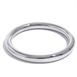 Yhpup 60mm Polished Textured Waterproof Stainless Steel Big Bracelet Bangle Statement Glossy Minimalist Jewelry High Quality