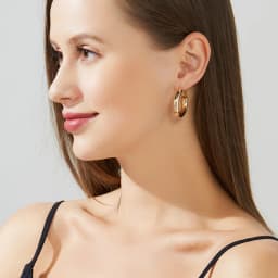Classic Fashion Smooth Round Hoop Earrings For Women Stainless Steel 5mm Thick Ear Buckle Huggie Earrings Circle Vintage Jewelry