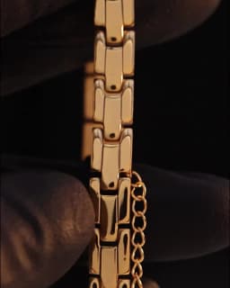 Yhpup 316L Stainless Steel Charm Polished Chain Golden Bracelet Bangle Statement Wide Pvd Adjustable Wrise Jewelry Women Men