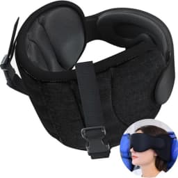 3D Contoured Travel Pillow 100% Blackout Zero Eye Pressure Sleeping Mask Soft Adjustable Travel Accessories Airplane