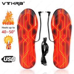 1/2 Pair Electrically heated insoles Foot Warming Warmer Pad Mat Winter Outdoor Walking Heating Insole Winter Warm unisex