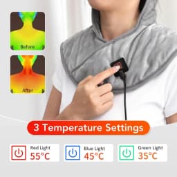 Heating Electric Shoulder Neck Pad Massager Three Gear Hot Compress Cervical Shawl Warmer USB Relax Brace for Shoulder Neck Back