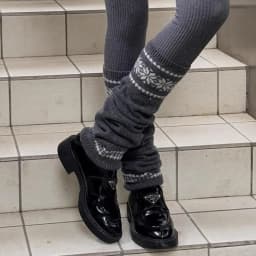 Retro INS Leg Warmer Cover Fashion Snowflake Warm Loose Socks Covers Knitted Socks Leg Warmer Autumn Knit Long Stockings