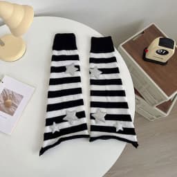 Y2K Leg Stockings Black White Grey Harajuku Punk Knee Socks Lolita Over Knee High Sock Japanese Style Leg Warmer Sexy Accessory