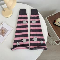 Y2K Leg Stockings Black White Grey Harajuku Punk Knee Socks Lolita Over Knee High Sock Japanese Style Leg Warmer Sexy Accessory