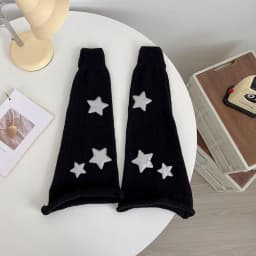 Y2K Leg Stockings Black White Grey Harajuku Punk Knee Socks Lolita Over Knee High Sock Japanese Style Leg Warmer Sexy Accessory