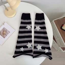 Y2K Leg Stockings Black White Grey Harajuku Punk Knee Socks Lolita Over Knee High Sock Japanese Style Leg Warmer Sexy Accessory