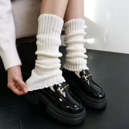 Autumn And Winter Women Leg Warmers Classic Black White Lolita Knitted Foot Cover Long Socks JK Japanese Sweet Leg Warmers Girls