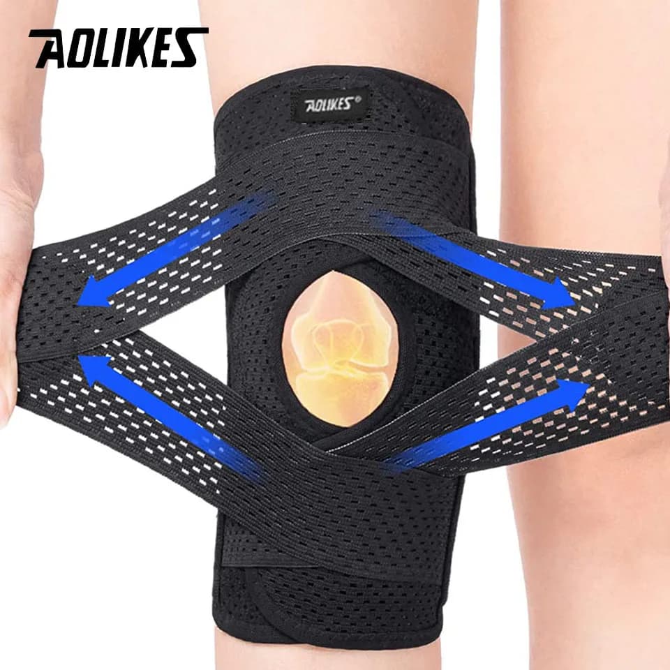AOLIKES 1PCS Compression Knee Pad For Relieve Meniscal Tear Knee Pain Arthritis Joint Pain Relief Breathable Knee Support
